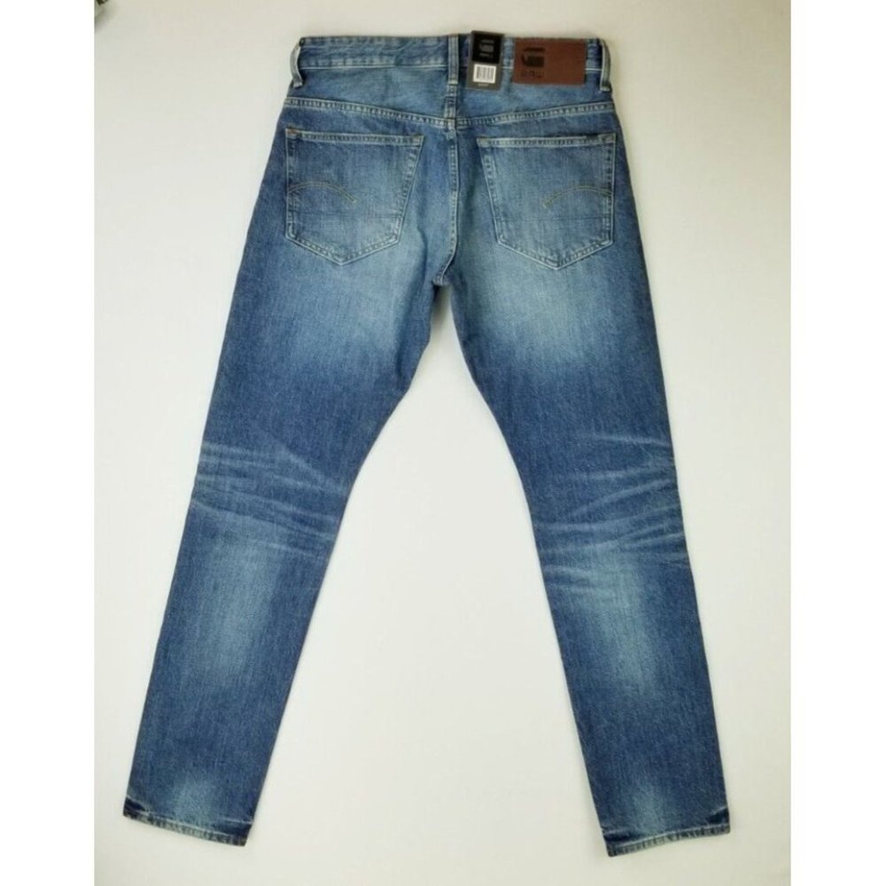 NWT G-Star Raw 30X32 Men's Button Fly 3301 Straight Tapered Blue Higa Jeans